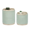 thumbnail image 4 of PINPLUS Round Ottoman with Storage Set of 2 Stool Ottomans Round Sherpa Storage Ottoman, Ottoman Chair Foot Rest Coffee Table Seat GREEN, 4 of 11