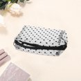 thumbnail image 3 of 1 Pc Mesh Flocking Heart Pattern Makeup Bag for Travel White Mesh Fabric, 3 of 6