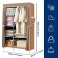 thumbnail image 2 of Portable Closet, Closet Storage with 6 Shelves, Clothes Rack with Waterproof Cover, Closet Organizer with Durable Metal Frame Wardrobe for Bedroom, 67x41x18 Inch, 2 of 8