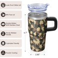 thumbnail image 3 of Camo 20oz Stainless Steel Tumbler with Handle and Straw – Insulated Travel Cup with Sliding Lid, 360° Full Wrap Printed Mug for Home, Outdoor & Sports Use, Camouflage, 3 of 6