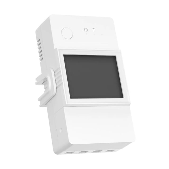 SONOFF POWR320D Smart Power Meter Switch with 20A Max Load LCD Screen 6-Month Historical Data Hold Overload Protection Push Notification Support Voice/LAN Control