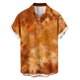 thumbnail image 3 of Ceisia Men's Slim-Fit Gradient Print Short Sleeve Button-Down Shirt Brown M Gifts, 3 of 6
