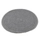 thumbnail image 1 of Manteles individuales para mesa de comedor, tapete trenzado de algodón para servir en cocina, 9,5 pulgadas de diámetro, gris oscuro Sharpla Mantel individual redondo trenzado de algodón, 1 of 6