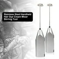 thumbnail image 4 of Yeacher Electric Milk Frother Coffee Frother Foamer Dyeing Paste Mixer Stirrer Egg Beater Mini Stainless Steel Handheld Hair Dye Cream Mixer Stirring Tool, 4 of 7