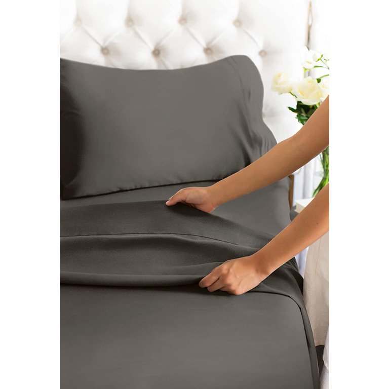 CGK Linens 4 Piece Microfiber Sheet Set - Queen - Black