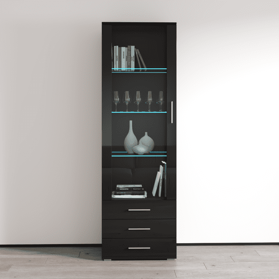 Soho S1 1D3S Modular 1 Door Modern 24" Wide Bookcase