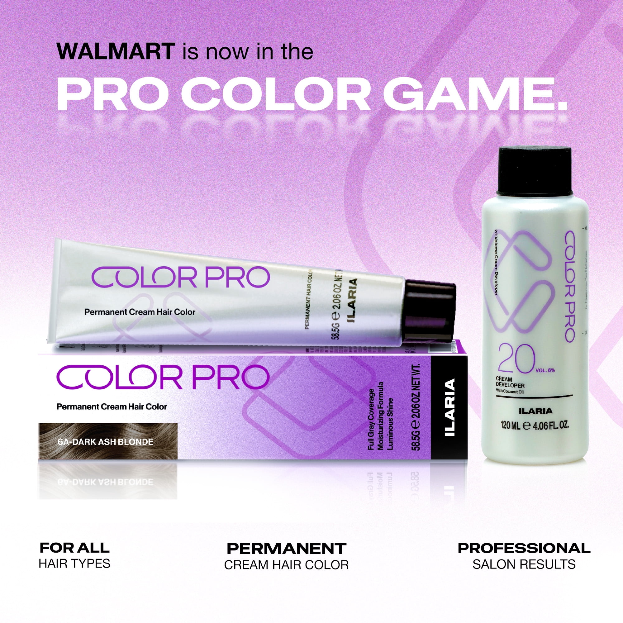 Ilaria COLORPRO Permanent Hair Color 6A-Dark Ash Blonde 2 oz