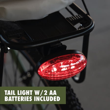 OZARK TRAIL ALUMINUM ADJUSTABLE REAR BIKE RACK WITH TAILIGHT
