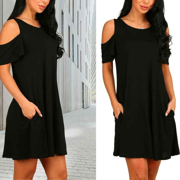 Vestidos negros basicos sale