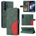 thumbnail image 1 of Compatible Motorola Edge X30 Case, Leather Wallet Case Stand View Magnetic Clasp Book Flip Folio Phone Cover - Green, 1 of 5