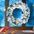thumbnail image 4 of White Flocking PVC Christmas Wreath Festive Durable for Door Table Decoration, 4 of 8