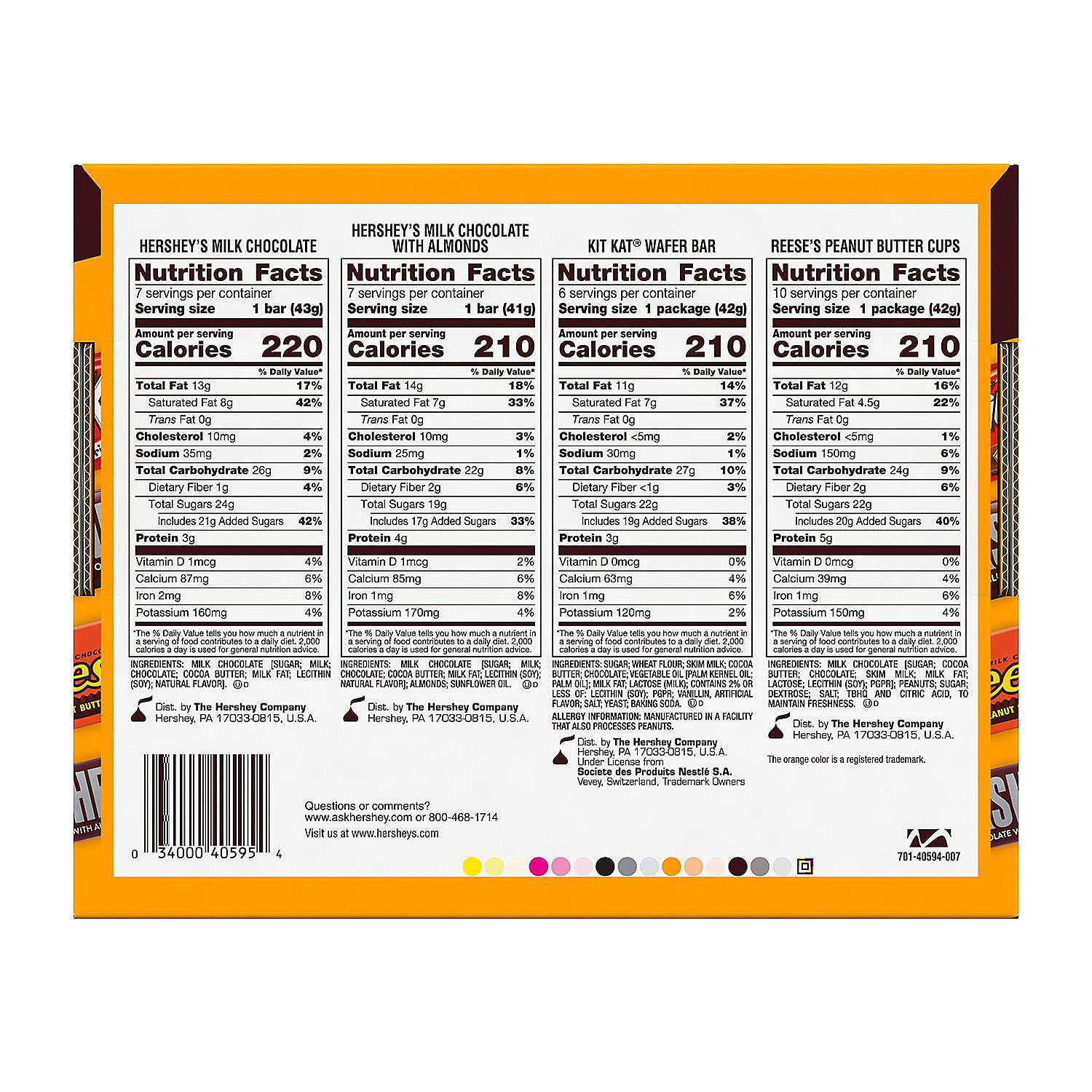 Hershey's Assorted Chocolate Candy Variety Pack, Milk Chocolate, One Size, 30 Piece Count
