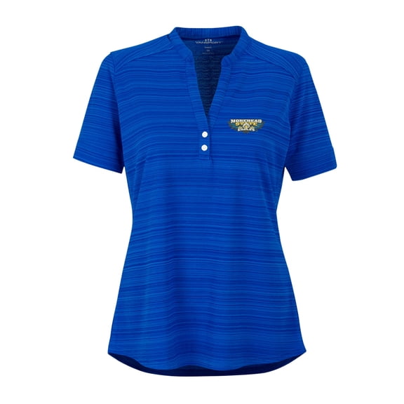 Women's Royal Morehead State Eagles Strata Textured Henley Shirt