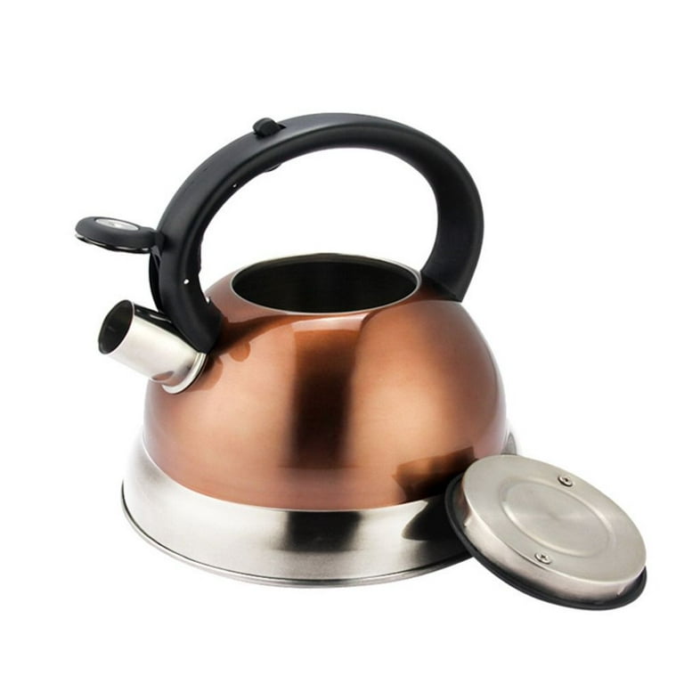 Portable For Gas Stove For Induction Cooker for Home Office Restaurant  Whistling Kettle Teakettle Water Kettle Teapot for Trips GOLD 