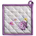thumbnail image 1 of Pivoine 100% Cotton Pot Holder with Loop Heat Resistant for BBQ | Cooking | Baking | Grilling | Microwave | Barbecue | Spring/Summer (8 Inch by 8 Inch)., 1 of 7