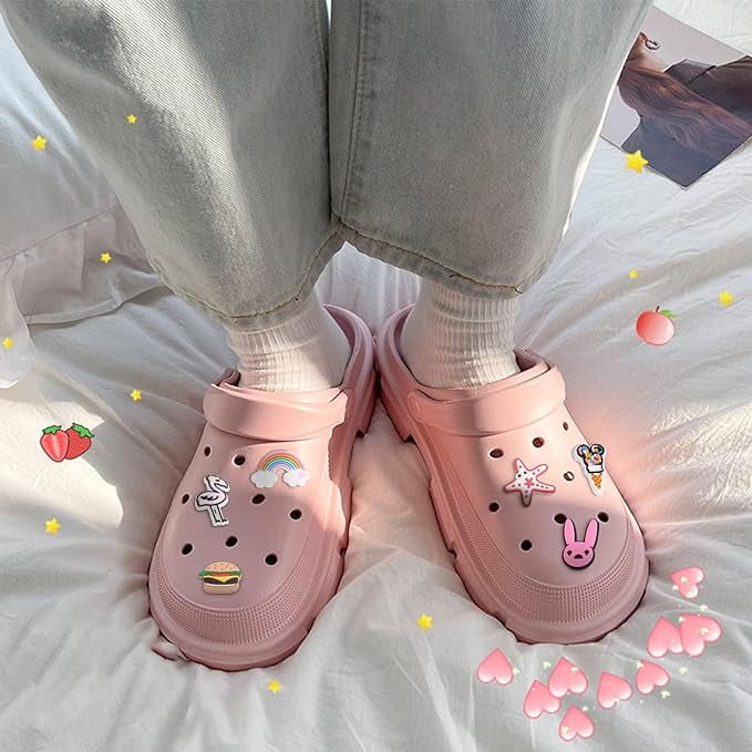 Sticker Crocs With Sewing Design DIY Fashion Shoe Charms For Crocs