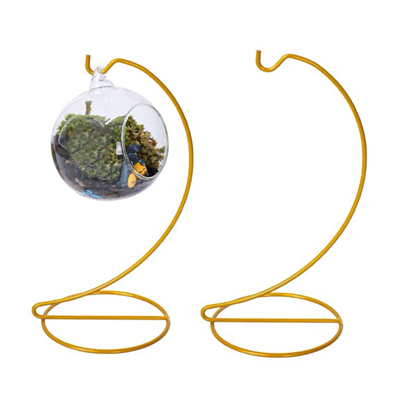 sunsanly Ornament Stand Holder for Glass Balls Spiral Design Holder with Stable Iron Base for Air Plant Terrarium Witch Ball Stand for Wedding Home Office Garden Decoration