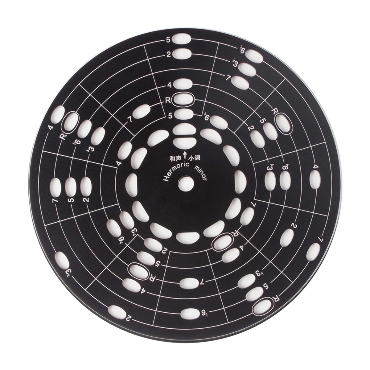 Guitar Chord Wheel Scale Dial Wooden Melody Tool Musical Instruments and Accessories Chord Wheel for Musicians Size L