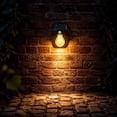 thumbnail image 4 of Gumesh Solar Wall Lights Outdoor, Dusk to Dawn Porch Lights Fixture, Waterproof Exterior Lighting with Clear Panel for Patio Entryway Front Door, Solar Wall Lantern Motion Sensor, 4 of 6