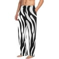 thumbnail image 5 of FREEAMG Zebra Cotton Pajama Pant for Men, Super Soft Lightweight Lounge Pajama Bottoms Drawstring Sleepwear Pant with 2 Pockets, 5 of 7