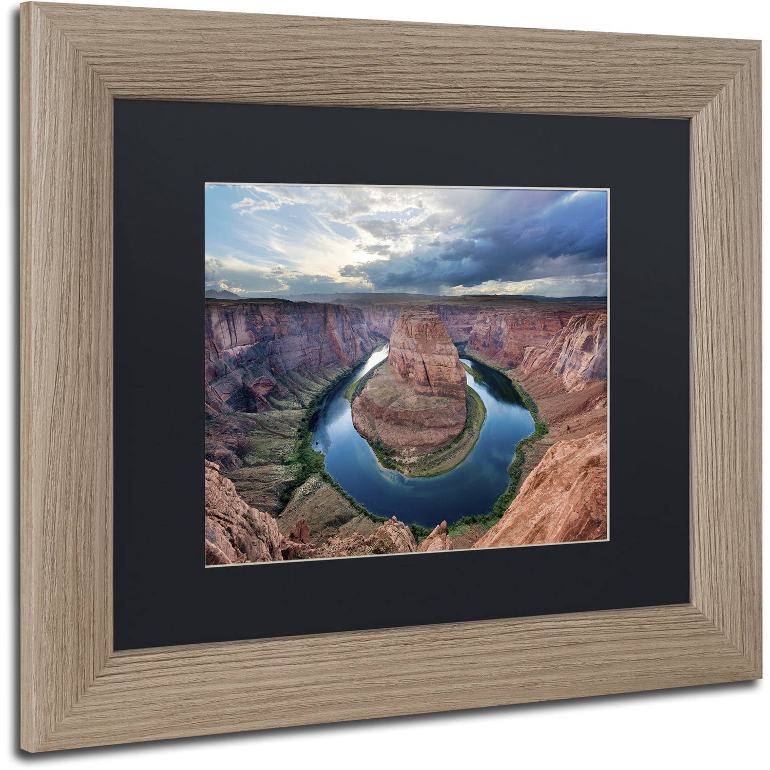Trademark Fine Art "Around the Bend" Canvas Art by Michael Blanchette Photography Black Matte, Birch Frame