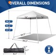 thumbnail image 2 of Canopy Tent, 8x8 FT Pop Up Canopy Outdoor Instant Tent Slant Legs with Carrying Bag， Portable Home Use Waterproof Folding Tent for Patio Deck Garden and Beach, White, 2 of 9