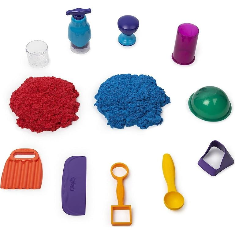 Kinetic Sand, Sandisfying Set with 2lbs of Sand and 10 Tools, Play