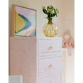 thumbnail image 3 of Soft Pink Bone Inlay Tallboy, Bone Inlay Tallboy Cabinet, Baby Armoire, Baby Cabinet pink, 3 of 4