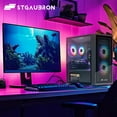 thumbnail image 4 of STGAubron PC de Bureau Gaming, Radeon RX 560 4G GDDR5, Intel Core i5 3.2G jusqu'à 3.6G, 16G RAM, 512G SSD, WiFi 600M, BT 5.0, Ventilateur RGB x 3, Clavier & Souris & Tapis de Souris RGB, W10H64, 4 of 5