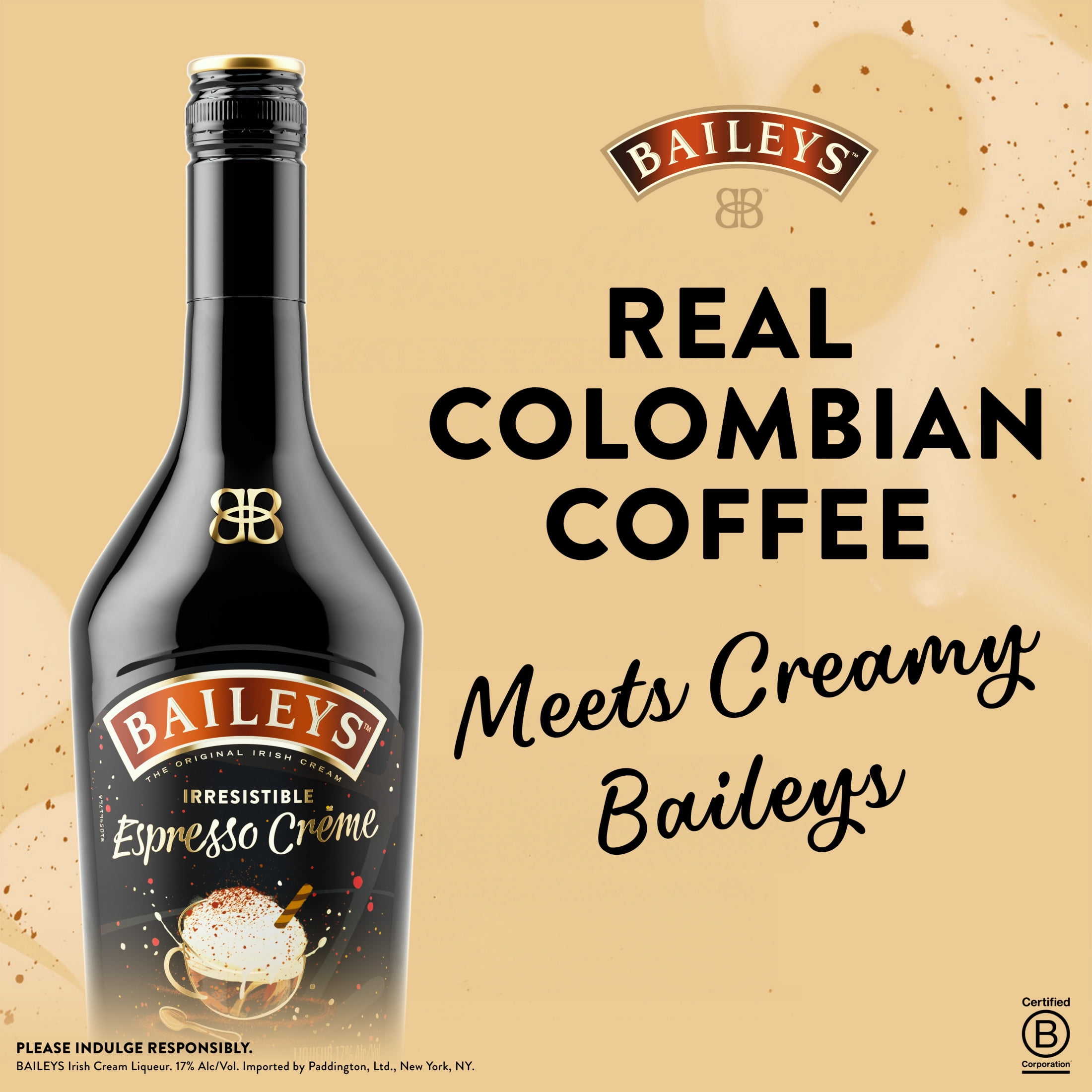 Baileys Espresso Crème Irish Cream Liqueur, 750 ml Bottle, 17% ABV
