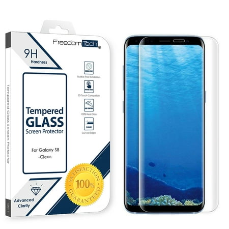 Samsung Galaxy S8 Screen Protector Glass Film Full Cover 3D Curved Case Friendly Screen Protector Tempered Glass for Samsung Galaxy S8 (S8 Best Screen Protector)