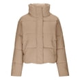 thumbnail image 3 of Cameland Womens Full Zip Puffer Jacket Long Sleeve Quilted Jackets Short Winter Coats with Pockets, 3 of 5