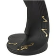 thumbnail image 5 of 15", 13", 15"H Black Polystone Abstract Musician Sculpture with Gold Instruments and Music Notes, by DecMode (3 Count), 5 of 16