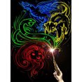 thumbnail image 1 of Cuadros Decorativos 5D DIY diamante pintura Animal abstracto completo redondo taladro mosaico Kit pared imagen Likrtyny embutido en tela, 1 of 9