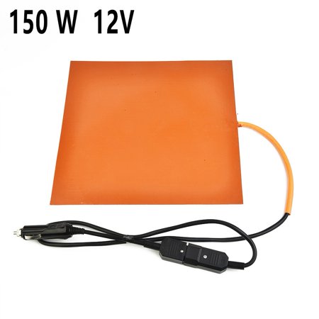 12V 150W Silicone Heating Pad Mat Quick Heater for Food Delivery Bag,11.2x11.2inch