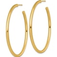 thumbnail image 2 of 14K Yellow Gold Gorgeous, Sleek 50 Mm Polished 2.5 X 50Mm Tube C-Hoop Post Earrings, 2 of 3
