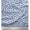 thumbnail image 1 of Soimoi Blue Modal Satin Fabric Bicycle Transport Printed Craft Fabric by the Yard 42 Inch Wide, 1 of 3