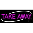 thumbnail image 1 of Pink Take Away LED Neon Sign 6 x 15 - inches, Clear Edge Cut Acrylic Backing, with Dimmer - Bright and Premium built indoor LED Neon Sign for Bar decor., 1 of 7