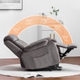 thumbnail image 5 of Dazone Power Lift Recliner Chair, Electric Lift Chair Sigle Sofa Lounge for Elderly, Have Duty Recliners Home Theater Reclining Chair With Remote Control, Light Brown, 5 of 11