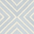thumbnail image 5 of SAFAVIEH Cambridge Lilly Diamond Striped Wool Runner Rug, Light Blue/Ivory, 2'6" x 22', 5 of 7