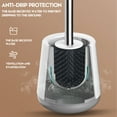 thumbnail image 6 of SINGES Toilet Bowl Brush and Holder Combo for Bathroom, Bathroom Cleaning Bowl Brush Kit Non-Scratch TPR Bristles and Under-Rim Brush Head, 6 of 10