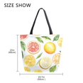thumbnail image 5 of FORMRS Womens Canvas Tote Bag with Zipper Inner Pocket Shoulder Handbag, Candy Lemon, 5 of 7