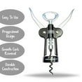 thumbnail image 3 of The Kosher Cook, Winged Corkscrew Wine and Bottle Opener & 2 Beverage Bottle Stoppers - Black, 3 of 4