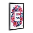 thumbnail image 3 of Stupell Industries Eclectic Floral Bloom Letter E Black Floating Frame Canvas Art, 21 x 31, by Hannah Byatt, 3 of 8