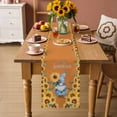 thumbnail image 2 of Orange Sunflower Gnomes Table Runner 72 Inches, Summer Botanical Floral Bed Runner Dresser Scarves Tabletop for Indoor Outdoor Parties/Ceremony/Banquet, 16" x 72", 2 of 9