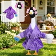 thumbnail image 2 of AuroraX Porch Goose Lady Bathrobe Outfit 17-19 In Porch Goose Clothes Set 23" Porch Goose Accessories Yard Outdoor Decor, 2 of 6