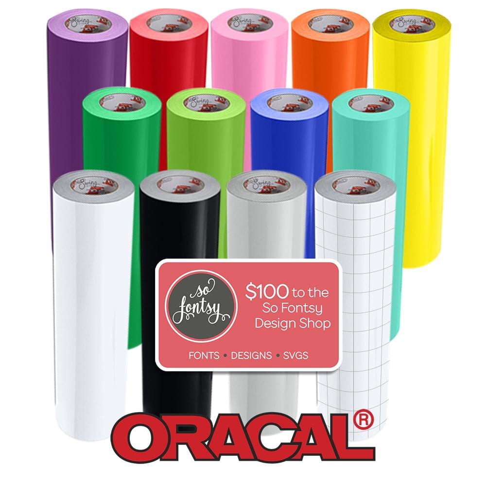 ORACAL 631 Vinyl 12 inches x 5 yard Roll 60 Assorted Colors 