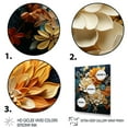 thumbnail image 3 of Designart "Orange Teal Botanical Whirlwind II" Abstract Botanicals - Ready to Hang Framed Canvas Art Print, 3 of 5