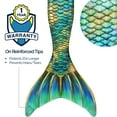 thumbnail image 3 of Fin Fun Atlantis - Mermaid Tail w/ Reinforced Tips & Monofin | 3D Side & Back Fins - for Women, Teen and Adults - (Golden Paradise, Adult XS), 3 of 5