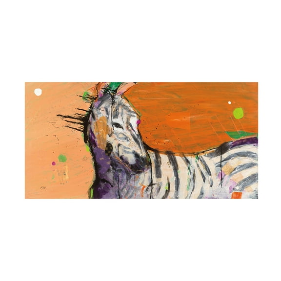 Trademark Fine Art 'Zebra Orange' Canvas Art by Kellie Day